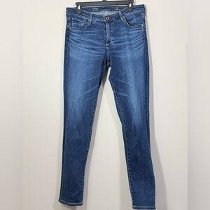 Cigarette AG Adriano Goldschmied Slim Blue Prima Mid Rise Jeans 31